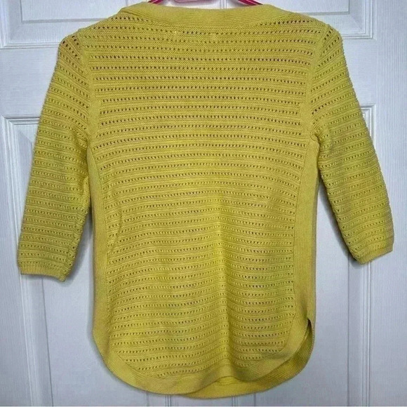 Reitman’s Knitted  Sweater Boat Neck 3/4 Length Sleeves Yellow Size Extra Small - Picture 11 of 16